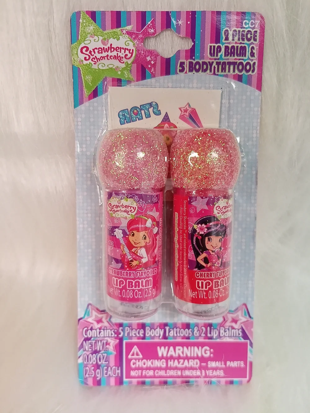 Strawberry Shortcake Lip Balms & body Tattoos